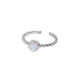SILVANE Moonstone Open Ring in S925 Sterling Silver